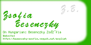 zsofia besenczky business card